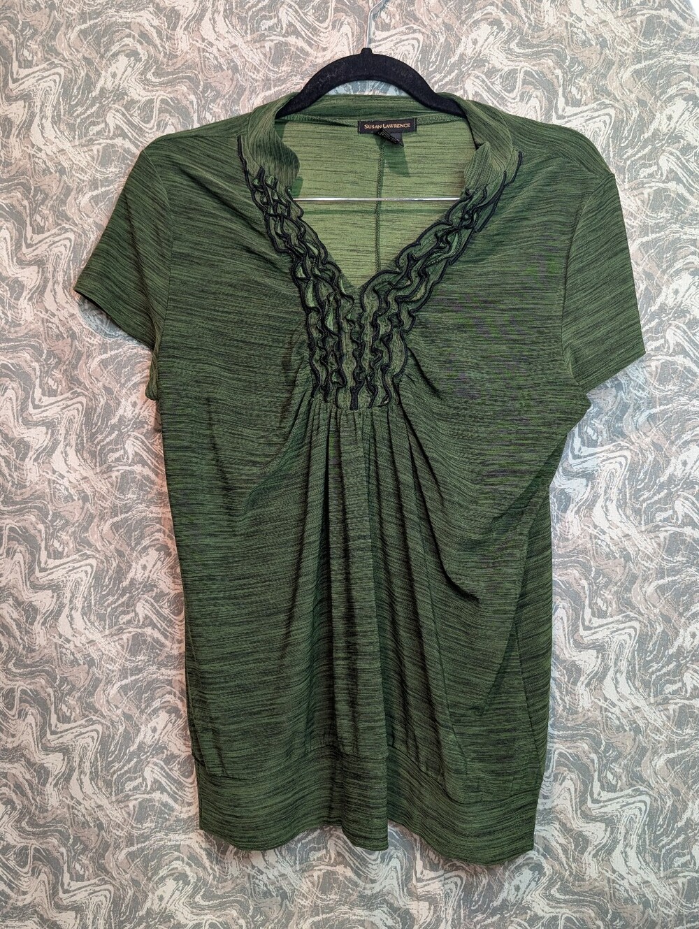 Susan Lawrence Ruffle Blouse Size Large